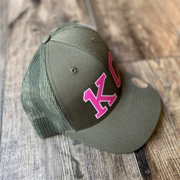 NEW KC Trucker Hat Army Green/Pink Snapback Adjustable - Picture 4 of 6